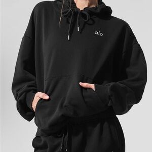 Alo Black Accolade Hoodie AUTHENTIC
